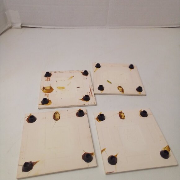 Vintage Ceramic Trivet Coaster Lot of 4 Bible Verse 4" - Picture 10 of 12